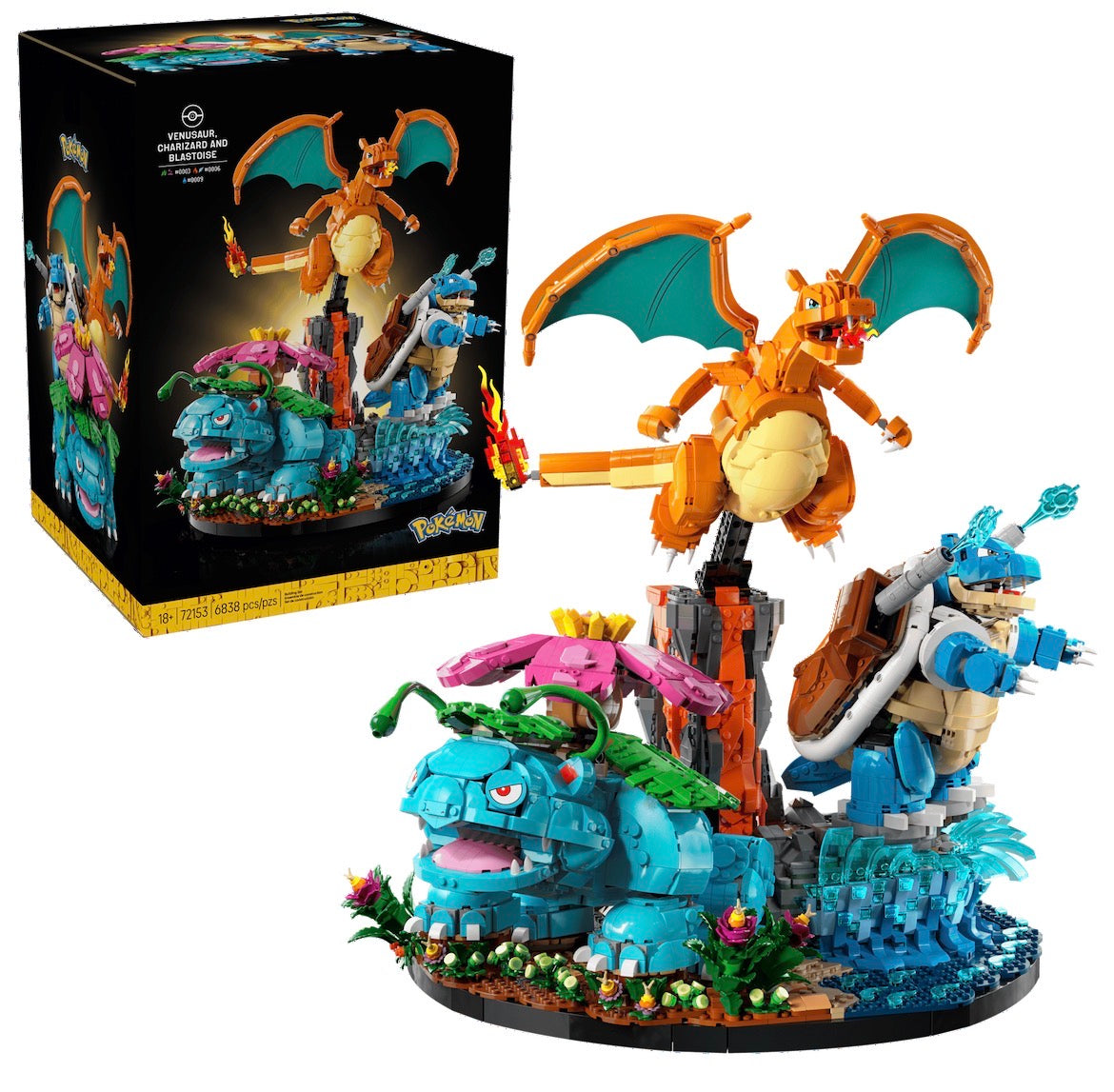 Lego Venusaur, Charizard and Blastoise #72153 (6838+ pcs)